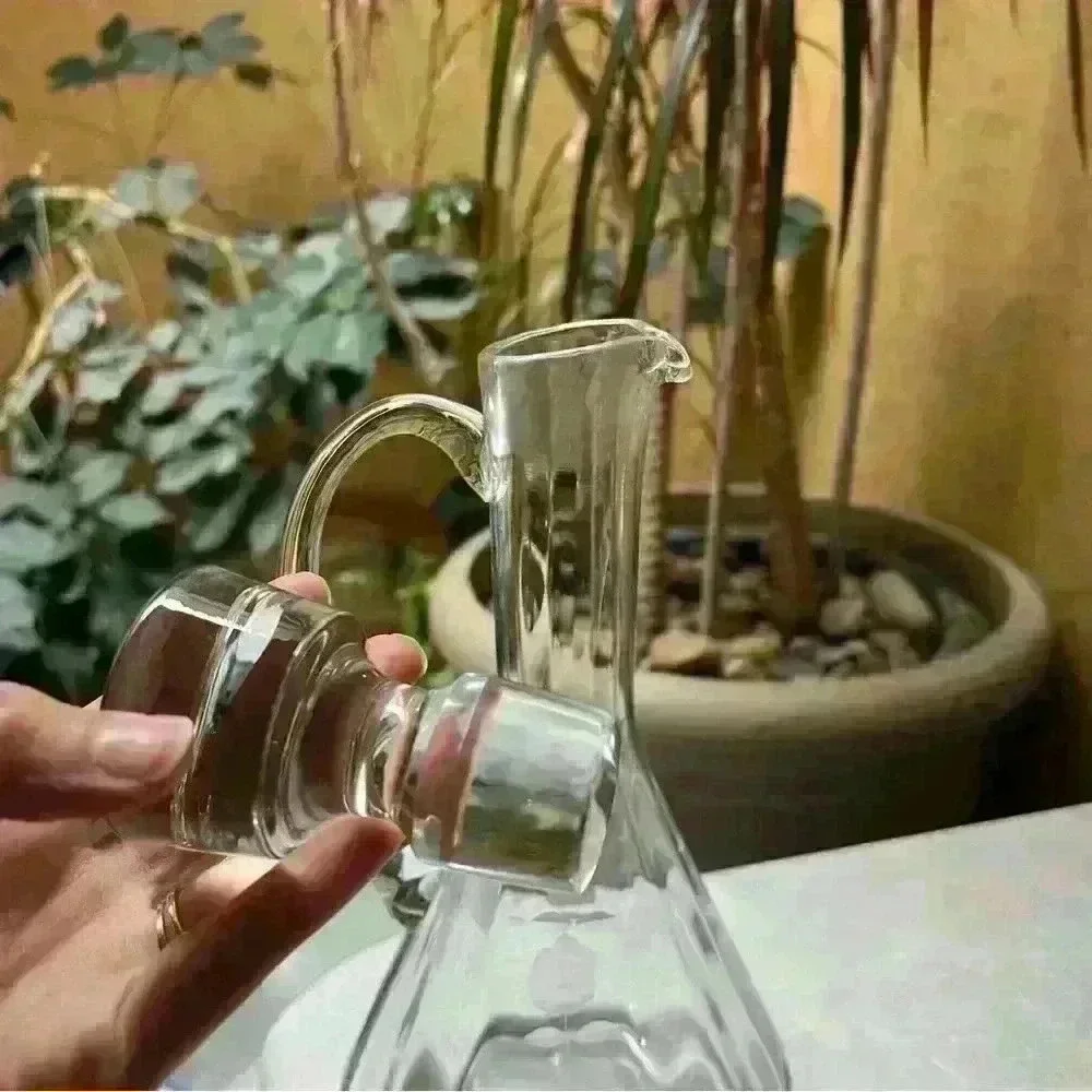 Colony Romania Floral Etched Crystal Glass Decanter 13”